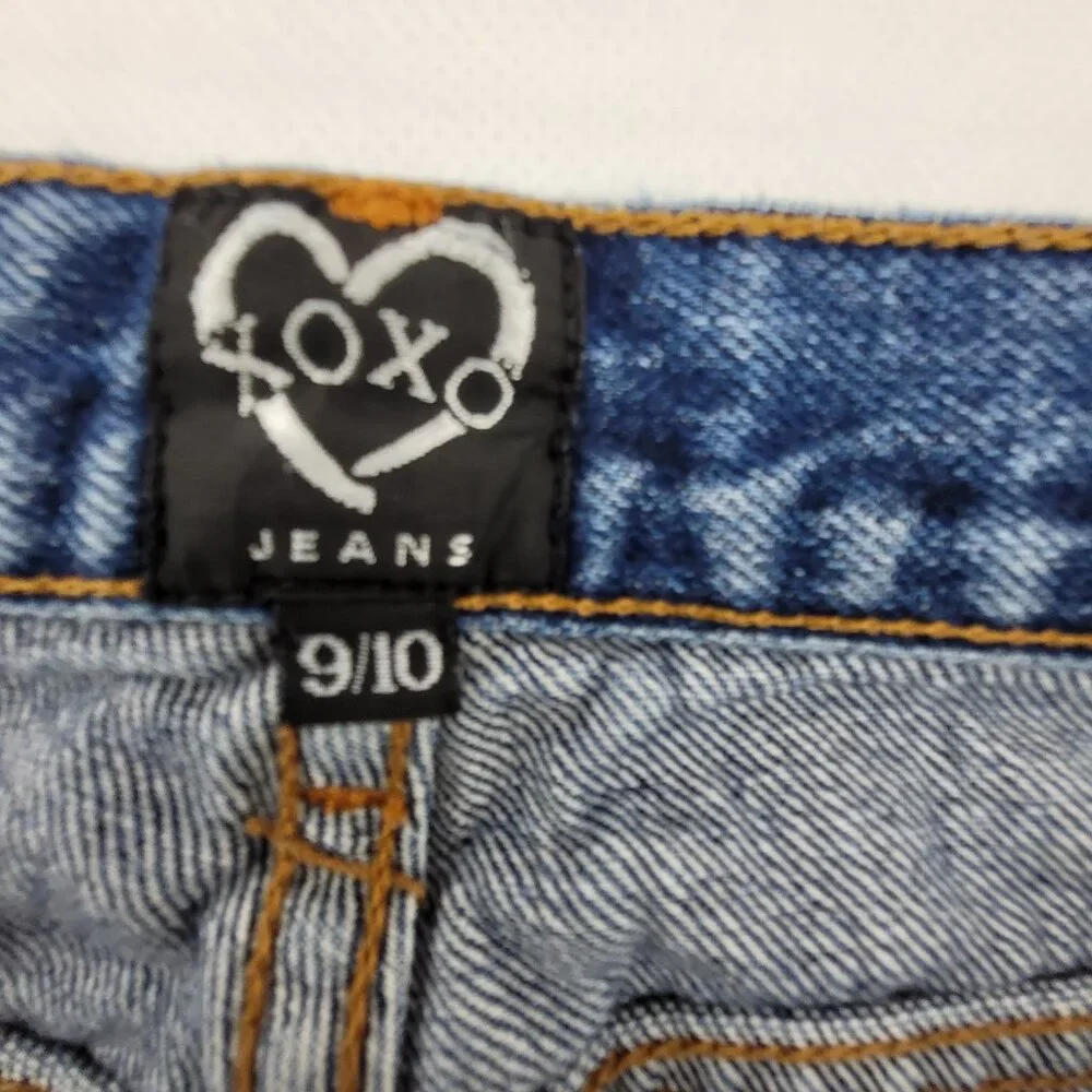 X.O.X.O. Jeans Women's 28x30 Blue Low Rise Bootcut Flare Made in USA Vintage - Picture 4 of 12